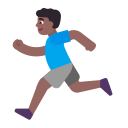 Man Running Flat Medium Dark icon