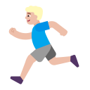 Man Running Flat Medium Light icon