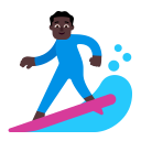 Man Surfing Flat Dark icon