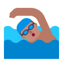 Man Swimming Flat Medium icon