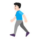 Man Walking Flat Light icon
