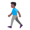 Man Walking Flat Medium Dark icon