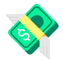 Money With Wings Flat icon