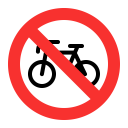 No-Bicycles-Flat icon