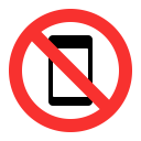 No Mobile Phones Flat icon