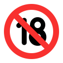 No-One-Under-Eighteen-Flat icon