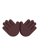 Open Hands Flat Dark icon