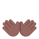 Open Hands Flat Medium Dark icon
