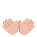Open-Hands-Flat-Medium-Light icon