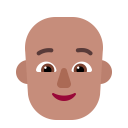 Person Bald Flat Medium icon