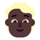 Person-Blonde-Hair-Flat-Dark icon