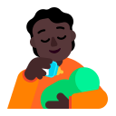 Person Feeding Baby Flat Dark icon