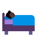 Person In Bed Flat Dark icon