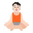 Person In Lotus Position Flat Light icon