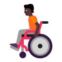 Person In Manual Wheelchair Flat Dark icon