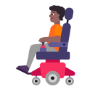 Person In Motorized Wheelchair Flat Medium Dark icon