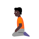Person Kneeling Flat Dark icon