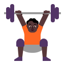 Person Lifting Weights Flat Dark icon