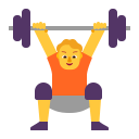Person Lifting Weights Flat Default icon