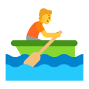 Person Rowing Boat Flat Default icon