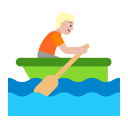 Person Rowing Boat Flat Medium Light icon