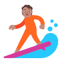 Person Surfing Flat Medium icon