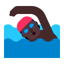 Person-Swimming-Flat-Dark icon