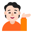 Person Tipping Hand Flat Light icon