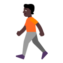 Person Walking Flat Dark icon