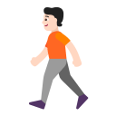Person Walking Flat Light icon