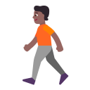 Person-Walking-Flat-Medium-Dark icon