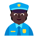 Police Officer Flat Dark icon