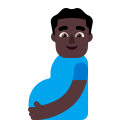 Pregnant Man Flat Dark icon