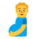 Pregnant Man Flat Default icon