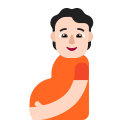 Pregnant Person Flat Light icon