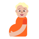 Pregnant Person Flat Medium Light icon