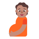 Pregnant Person Flat Medium icon