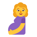 Pregnant Woman Flat Default icon