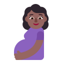 Pregnant Woman Flat Medium Dark icon