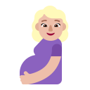 Pregnant Woman Flat Medium Light icon