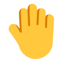 Raised Back Of Hand Flat Default icon