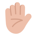 Raised Hand Flat Medium Light icon