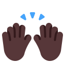 Raising-Hands-Flat-Dark icon