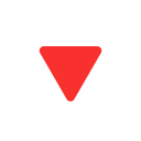 Red Triangle Pointed Down Flat icon