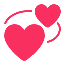 Revolving-Hearts-Flat icon