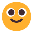 Slightly Smiling Face Flat icon