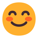 Smiling Face With Smiling Eyes Flat icon