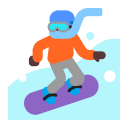Snowboarder Flat Dark icon