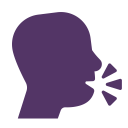 Speaking-Head-Flat icon