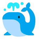 Spouting-Whale-Flat icon